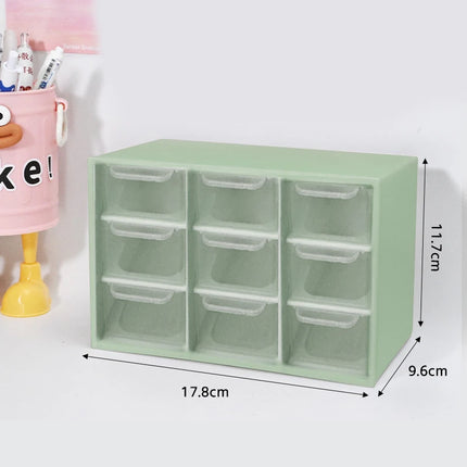 Multifunctional Transparent Six Grid Drawer Storage Box Multi-layer Desktop Storage Box Large Capacity Dustproof Organizing Box