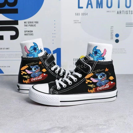 Lilo And Stitch Kids Canvas Sneakers Boys Fashion Anti-slip Breathable Sports Shoes