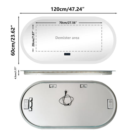LUVODI Led Lighted Bluetooth Bathroom Mirror Backlit Illuminate Dimming Vanity Mirror with Time Date Display Anti-fog