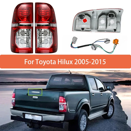 1Pc Tail Light Assembly With Wires For Toyota Hilux 2005 2006 2007 2008 2009-2015 Rear Taillight Warning Light Reversing Light