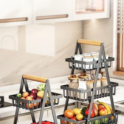 2/3 Tiers Countertop Fruit Basket,Portable Fruit Bowle Basket Kitchen Organizer Storage & Dining Room Fruits Vegetable Snacks