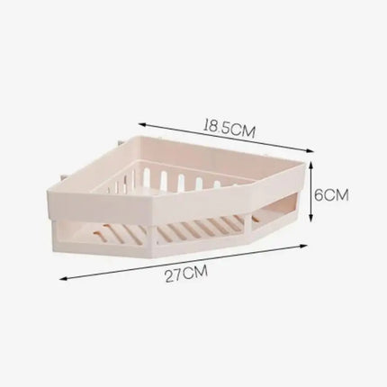 Bathroom Shelf Punch-free Wall Mounted Shampoo Storage Rack For Holder Square Aluminum Bath