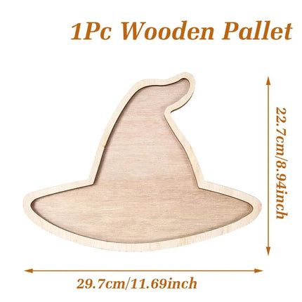 1pc Decorative Tray, Thanksgiving Day Wooden Tray, Maple Leaf Design Table
