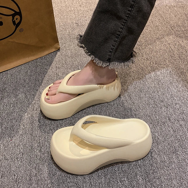 Women's flip-flops Casual Korean style Platform sandals comfortable non-slip women's beach shoes EVA soft soled Women's Slippers
