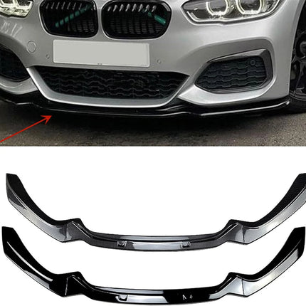For BMW 1-Series F20 F21 2015~2019 118i 120i M135i M140i M Performance Front Bumper Splitter Lip Car Diffuser Body Kit Spoiler