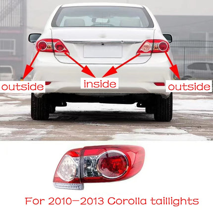 For Toyota Corolla 2007 2008 2009 2010 2011 2012  2013 Taillight housing  Car Rear Brake Lamp Outer Side Tail Light Without bulb