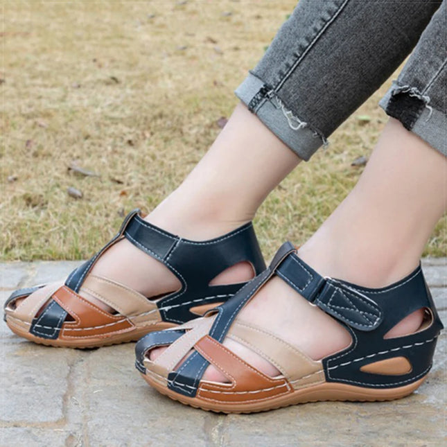 Women's Sandals Casual Heels Sandals With Wedge Shoes Women 2025 Summer Sandals Mix Color Summer Shoes Female Heeled Footwear