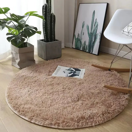 Plush round carpet living Room Decoration Children's Bedroom fluffy white carpet