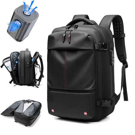 Travel Men 17 inch Laptop Backpack vacuum compression