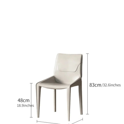 Leather Meeting Sedentary Dining Chair Luxury Backrest Comfortable Simple Dining Chair Hotel Restaurant Cadeiras Home Furniture
