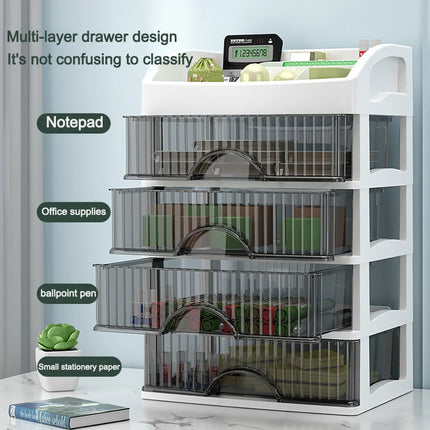 Storage box Multifunctional debris storage box Drawer-style dressing table Office desk Cosmetics multi-layer storage cabinet