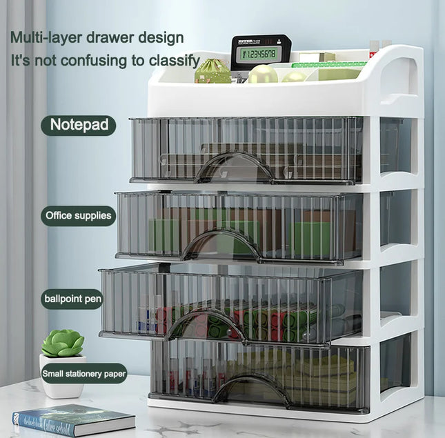 Storage box Multifunctional debris storage box Drawer-style dressing table Office desk Cosmetics multi-layer storage cabinet