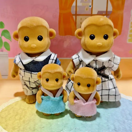 Forest Family Reindeer Rabbit Panda Animal Simulation Dollhouse Furniture Toy Set