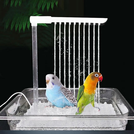 Bird Automatic Bathtub Bird Bath Shower Fountain USB Electric Grooming Supplies for Small Medium Conures Lovebirds African Grey