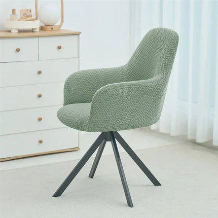 1/2/4/6pcs Elastic High Arm Dining Chair Covers Jacquard Office Chair Cover .