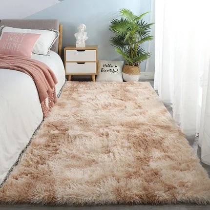 Gray Carpet for Living Room Plush Rug Bed Room Floor Fluffy Mats Anti-slip Home Decor Rugs Soft Velvet