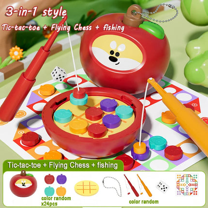 Apple Dog Smart Board Game Kids Magnet Flight Chess Logical Thinking Intellectual Play Baby Travel Creative Toy