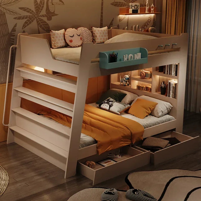 Luxury Childrens Bunk Bed Support Nordic Living Room Frame Bunk Bed Modern Kids Cama Montessoriana Infantil Bedroom Furniture