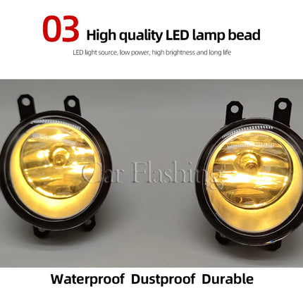 Car LED Fog Light For Toyota Vios Yaris Sedan 2013 2014 2015 2016 2017 with Wires Switch Harness Kit angel eyes Fog lamp cover