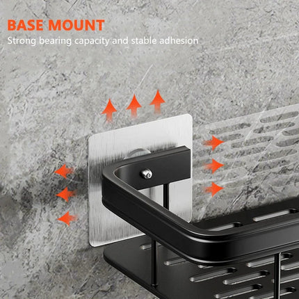 Bathroom Storage Rack No Drill Shelves Wall Mount Corner Shelf Shower Holder For WC Shampoo
