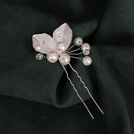 Fashion Crystal Pearl Rhinestone Hairpins Stick Hair Clip For Women Bridal Hair Accessories Party Wedding Hair Clips Jewelry