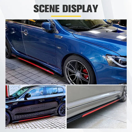 Universal 8PCS 2m/2.18m Side Skirt Extension Rocker Plate Lip Separator Bumper For BMW Mercedes-Benz Toyota Audi Nissan Honda