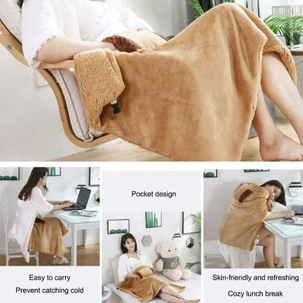Winter Warming Blanket USB Rechargeable Portable Flannel Electric