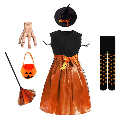 Girls Princess Pageant Dress Children Vampire Performance Elegant Clothes