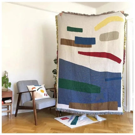Blanket Home Decor Tapestry Abstract Nordic Minimalist Geometric Creative Blanket 130*160