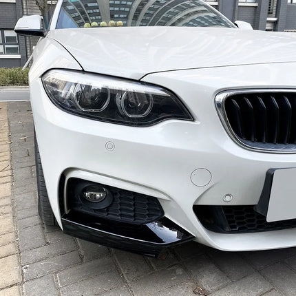 For BMW 2 Series F22 F23 M235i M240i M-Sport 2014 To 2019 Car Spoiler Cover Guard Deflector Lips Front Bumper Splitter Diffuser