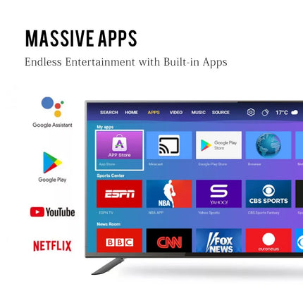 Factory smart tv 35 45 46 50 55 60 65 75 85 100inch television remote control smart tv 4k ultra hd tv