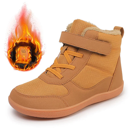 Winter Children Shoes Plush Waterproof Fabric Casual Non-Slip Boys Girls Shoes Rubber