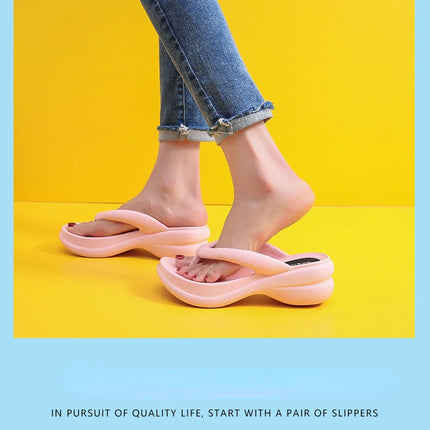 Woman House Slipper Wedges Cloud Sandals Summer Soft Flip Flops Beach Slides Home Garden Shoe Outdoor Ladies Female Girls