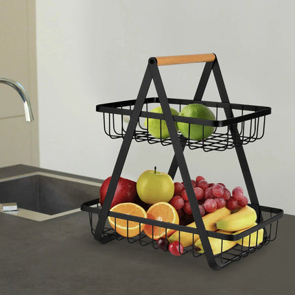 3 Tier Countertop Fruit Basket,Portable Fruit Bowle Basket Kitchen Organizer Storage & Dining Room Fruits Vegetable Bread Snacks