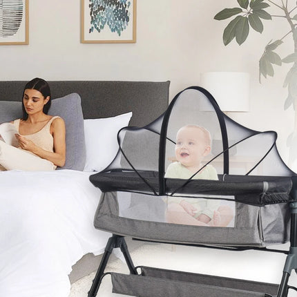 Foldable Mosquito Net Breathable Folding Crib Cover Bassinet Mosquito Net Cover for Travel Crib/Playpen
