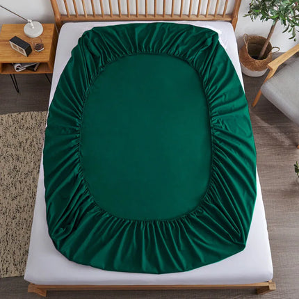Cotton Fitted Sheet with Elastic Bands Non Slip Adjustable Mattress Covers for Single Double King Queen Bed,140/160/200cm