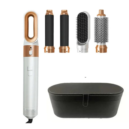 Hair Dryer 5-In-1 Electric Hair Comb Negative Ion Straight Curler Brush