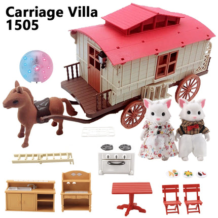 Dollhouse Castle Treehouse Auditorium Play House Miniature Furniture Model Kitchen Toy Girls Gift