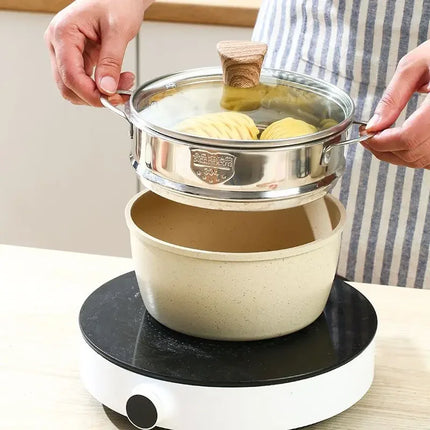 Frying Pan Maifan Wooden Handle.