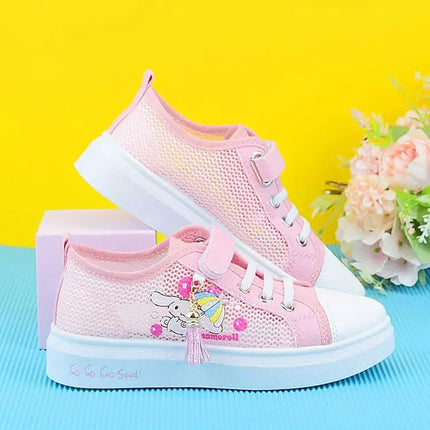Sanrio hello kitty  spring autumn non-slip net shoes girl casual shoes