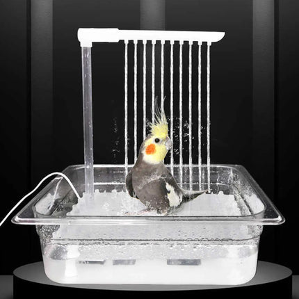 Bird Automatic Bathtub Bird Bath Shower Fountain USB Electric Grooming Supplies for Small Medium Conures Lovebirds African Grey