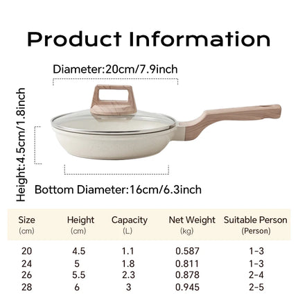 DONNOR Pro Nonstick Frying Pan Induction Compatible Skillets with Lid Heavy