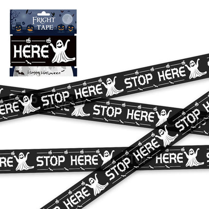Skull Head Warning Tape Signs Halloween Decoration