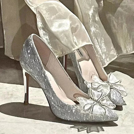 party night club stiletto heel shoes lady fashion golden high quality slip