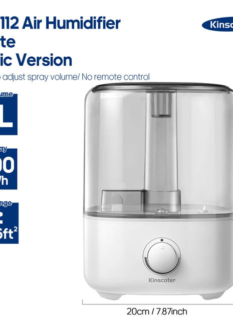 KINSCOTER 3L Air Humidifier Professional Large Capacity Home Humidifier Plant Mist Aroma Diffuser with Remote Control Timer