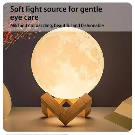 1 LED Moon Light Galaxy Light, DIY Moon Night Light, Girl, Boy, Child, Woman Birthday Gift, Bedroom Decoration (Warm Light)