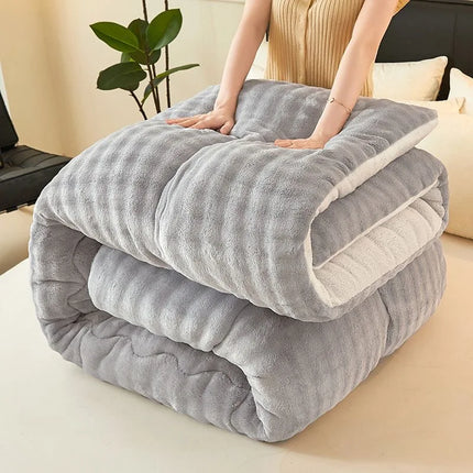 winter quilt with milk velvet spring autumn blanket student dormitory comforter single double blanket