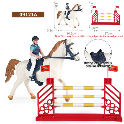 Farm Horse Race Model Action Figures DIY Equestrianism Horseman Animals