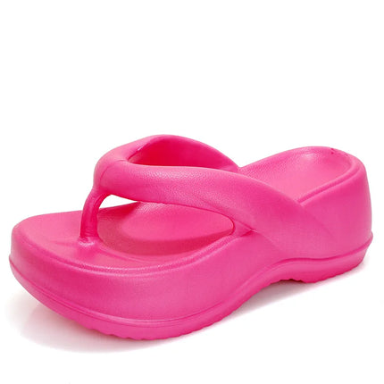 Eyriphy Platform Flip Flops Summer Thick Bottom Women Sandals Outdoor Beach Slippers Bathroom Home Shoes Comfort Soft Sole Slide