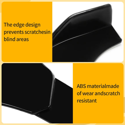 5PCS Adjustable ABS Front Universal Bumper Separator Body Kit Duck Lip Splitter For Volkswagen For BMW For Audi For Honda